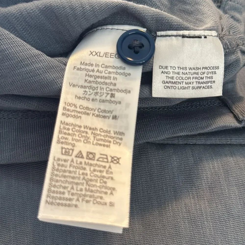 J.Crew Blue Garment Dyed Slub Cotton Knit Button Front Shirt XXL Coastal Casual - Picture 11 of 13